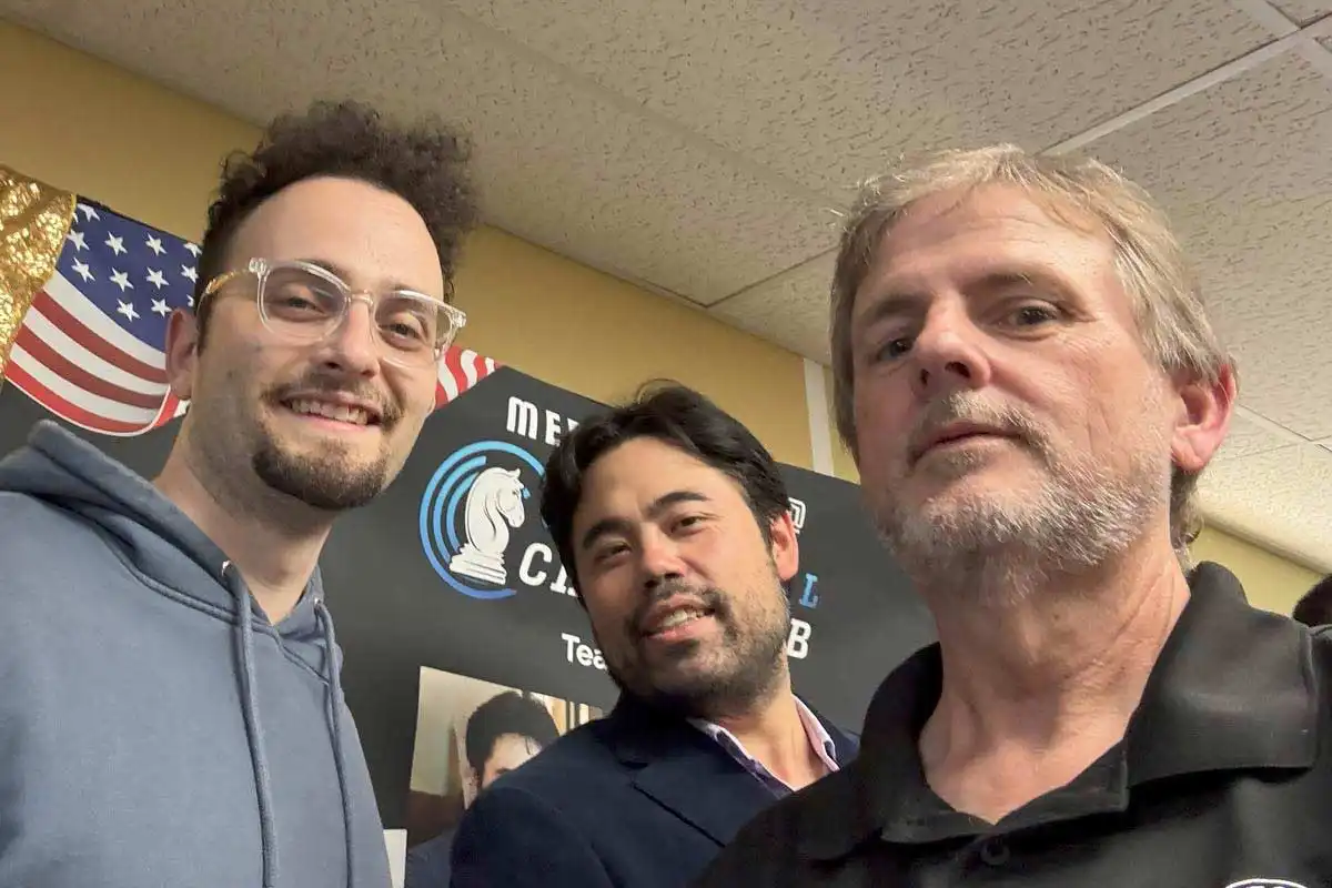 IM Levy Rozman, GM Hikaru Nakamura, and Chrispy Wood
